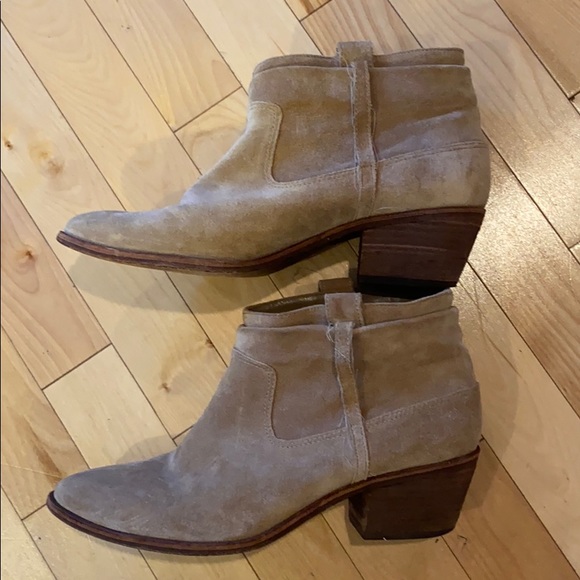 Joie Shoes - Joie Ajax tan Suede Ankle Booties